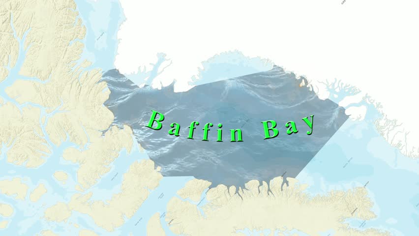 Baffin Bay - Animated 3D Map.