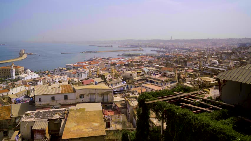 panoramic view of the bay of Algiers and the city Centre