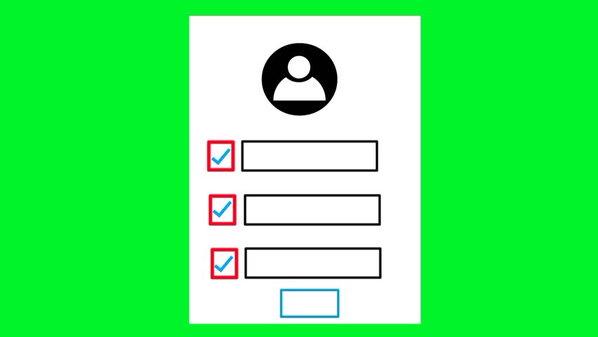 White clipboard with resume icon isolated on black and green background. CV application. Curriculum vitae, job application form with profile photo