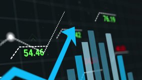 The growth arrow on the chart is upward with the growth of positive indicators on the stock exchange - Powered by Shutterstock - Get 15% off with code: PIKWIZARD15