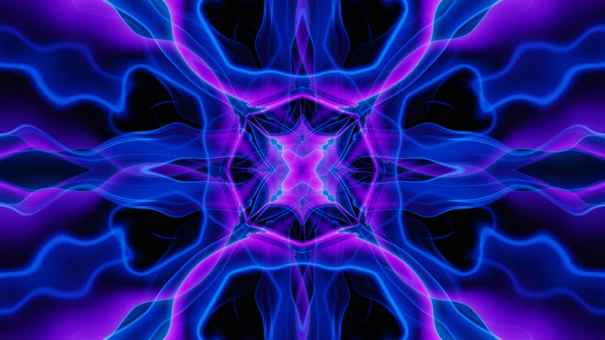 Purple and blue abstract neon kaleidoscope vj loop animation Royalty-Free Stock Footage #1109674409