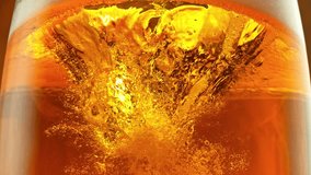 Super Slow Motion Shot of Pouring and Bubbling Fresh Beer into Glass at 1000fps. - Powered by Shutterstock - Get 15% off with code: PIKWIZARD15