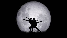 Portrait of professional dancers. Beautiful male and female ballet dancers performing classical or modern choreography on white full moon background. - Powered by Shutterstock - Get 15% off with code: PIKWIZARD15