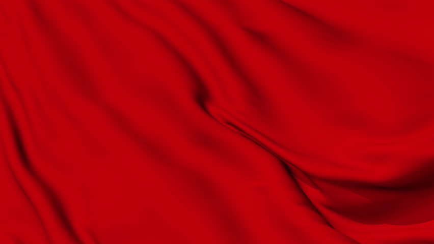 Red waving flag seamless loop animation.4K Royalty-Free Stock Footage #1109688883