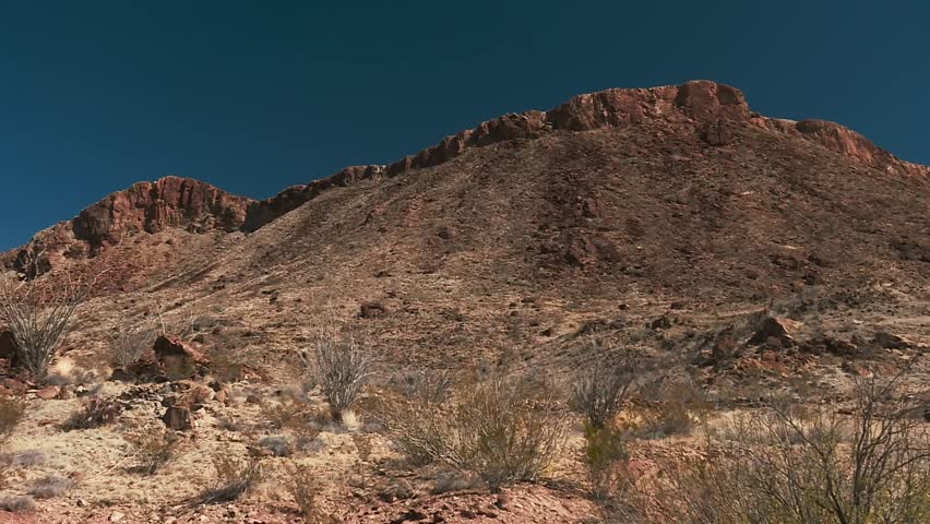 Highland Mountains At The Hiking Trails In Big Bend National Park, Southwest Texas. Low Angle