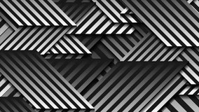 Black white geometric shapes abstract tech minimal background. Seamless looping motion design. Video animation Ultra HD 4K 3840x2160