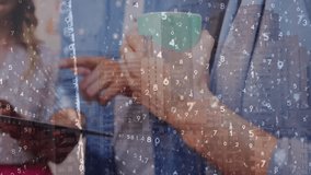 animation of data processing over business people using electronic devices - Powered by Shutterstock - Get 15% off with code: PIKWIZARD15