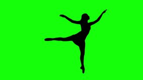 Silhouette woman dancing on green screen background. Ballet dance for compositing and presentation. - Powered by Shutterstock - Get 15% off with code: PIKWIZARD15