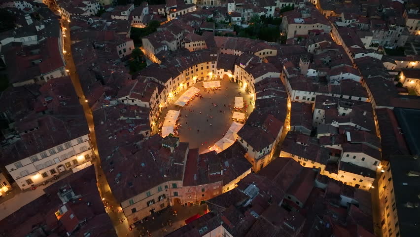 Aerial view of the main square, Piazza dell