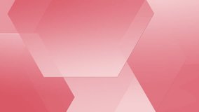 Pastel pink and red gradient abstract minimal fashion background with modern geometric hexagons seamless loop