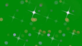 Glitter stars Premium Quality green screen, Abstract technology, science, engineering artificial intelligence, Seamless loop 4k video, 3D Animation, Ultra High Definition, 4k video