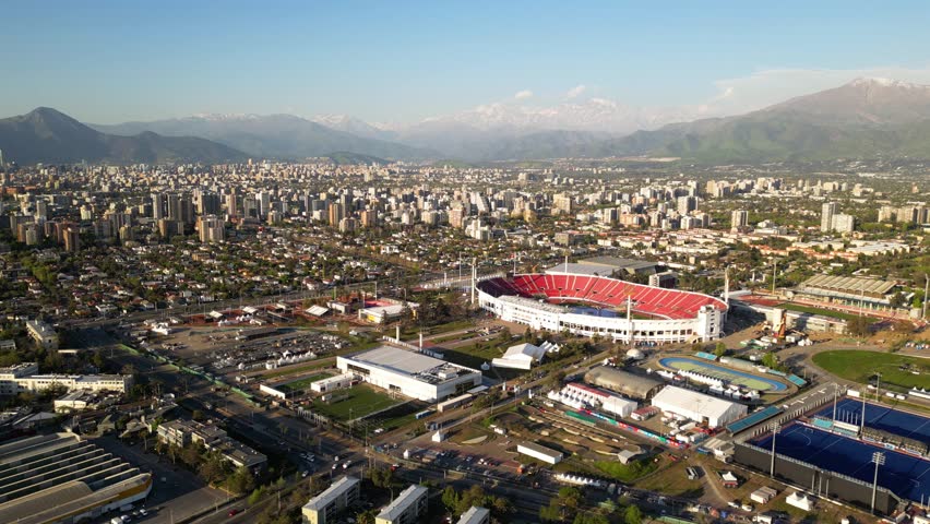 Estadio Nacional is the national stadium of Chile, is located in the Ñuñoa district of Santiago. It is the largest stadium in Chile with an official capacity of 48,665. 
