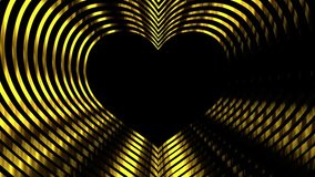 Golden Shiny Heart Shape Luxury Background, Golden Heart Shape Abstract Animation Luxury Background, Modern Shiny Luxury Abstract Motion Animation Background. Uses For Awards Shows Party 