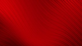 Red and black curve waves abstract loop motion background. Seamless animation 4K video