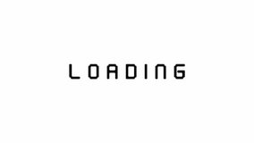 Download display bw loader animation. Uploading. Text message  video footage on white background. Monochromatic loading progress indicator with alpha channel transparency for UI, UX web design
