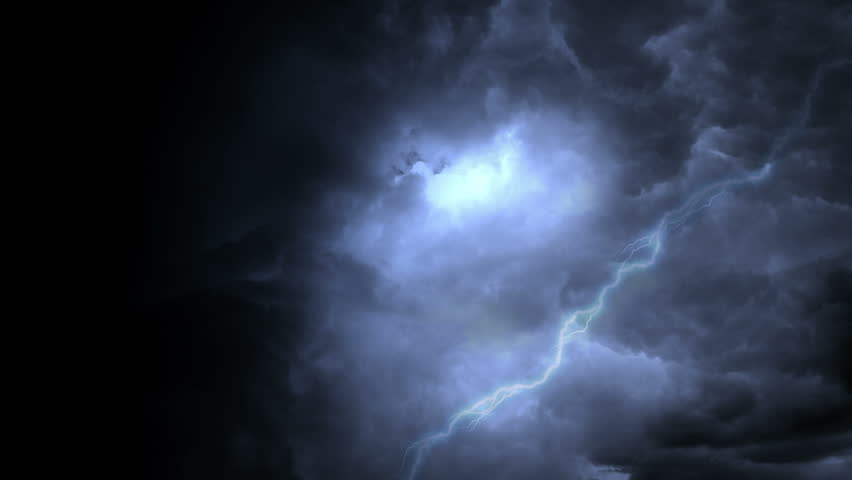 Dark Storm Clouds And Lightning Bolts - Free HD Video Clips