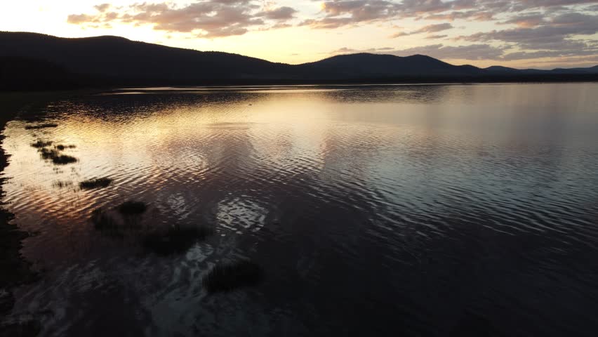 Sunset at Eagle Lake pretty view 