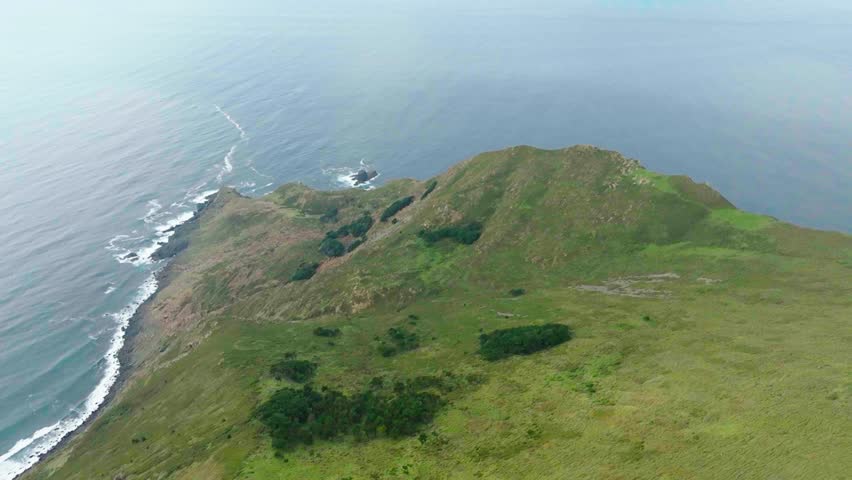 Serra da Capelada In The province Of A Coruña, Galicia, Spain. Aerial Shot