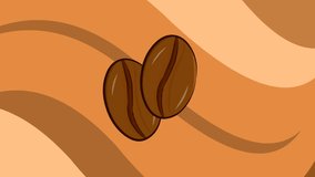 Animated coffee beans in cartoon style, 2d animation, sweet. - Powered by Shutterstock - Get 15% off with code: PIKWIZARD15