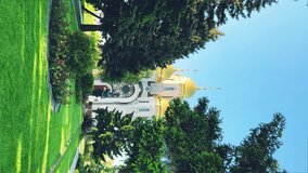 Russia, May 2023 Volgograd, view of the Church of All Saints on Mamayev Kurgan, 4K video