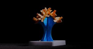 This is a time lapse of efflorescence crystals forming on a little tree. Shot on a Canon R5C - Powered by Shutterstock - Get 15% off with code: PIKWIZARD15
