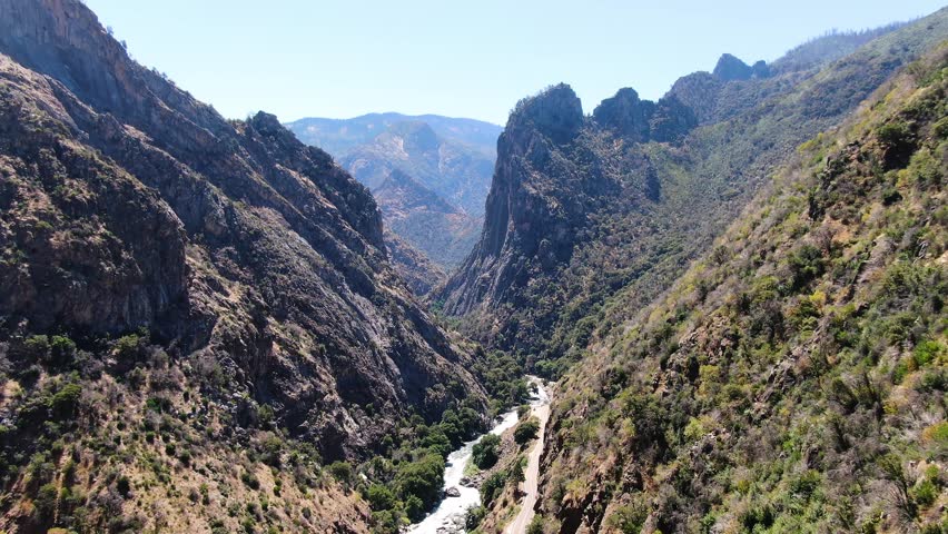 Kings Canyon National Park, Aerial Shot from Top View.