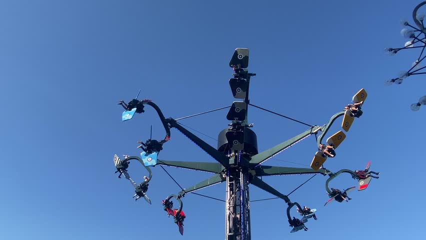 Ride at Amusement Park Bakken, in Denmark