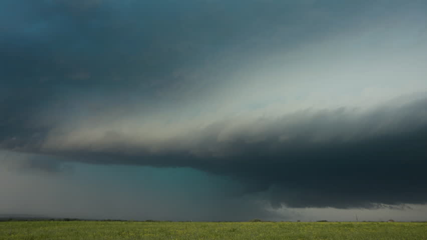 A Large Supercell Thunderstorm Spirals Across Tornado Alley During A Severe Weather Outbreak | Shutterstock HD Video #1109816821