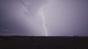 Lightning Strikes From A Supercell Thunderstorm In Tornado Alley During A Severe Weather Outbreak - Powered by Shutterstock - Get 15% off with code: PIKWIZARD15