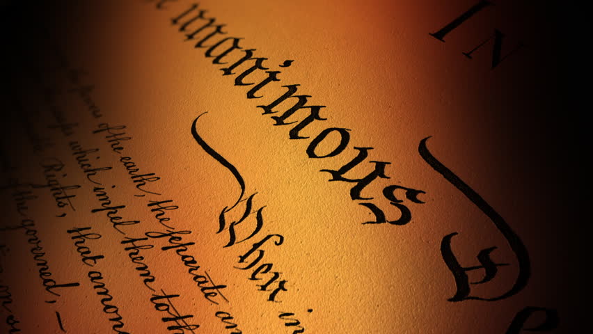 Dramatic USA Declaration Text - Close Pan - I - Realistic 3D animation with burning flame reflection effect