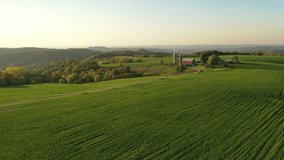 Aerial view of the Midwest USA in autumn. Rural landscape, countryside. Farmland, Agriculture field - Powered by Shutterstock - Get 15% off with code: PIKWIZARD15