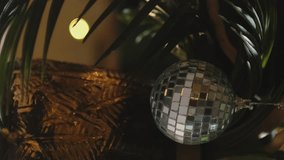 Vertical background. Christmas home decoration. Flower arrangement with Christmas bauble. - Powered by Shutterstock - Get 15% off with code: PIKWIZARD15