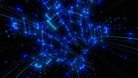 Motion into digital technologic tunnels. 3D animation. High quality 4k footage - Powered by Shutterstock - Get 15% off with code: PIKWIZARD15