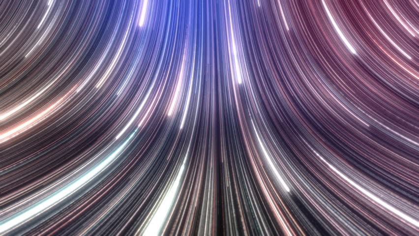 Seamless loop, 90’s retro color light trail background. 