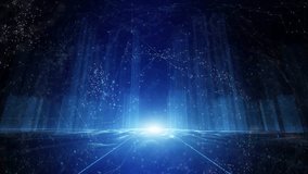 Abstract 3d digital city road cyberspace network animation background. - Powered by Shutterstock - Get 15% off with code: PIKWIZARD15