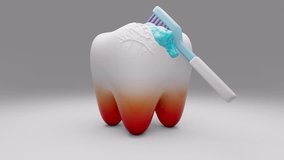 Brushing Teeth, Animation Video.1920 – 1080 Full HD Resolution