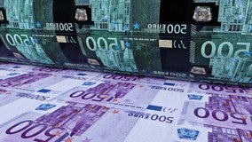 Printing 500 Euro Banknotes, Animation  - Powered by Shutterstock - Get 15% off with code: PIKWIZARD15