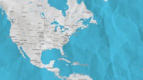 USA, Paper Travel Map, Slider Shot - Powered by Shutterstock - Get 15% off with code: PIKWIZARD15