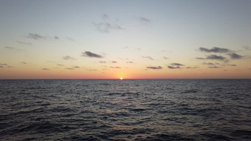 Sun set over the pacific ocean near Darwin Island Royalty-Free Stock Footage #1109858525