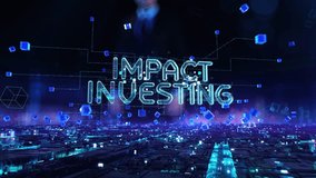 Impact Investing- businessman working with virtual reality at office. - Powered by Shutterstock - Get 15% off with code: PIKWIZARD15