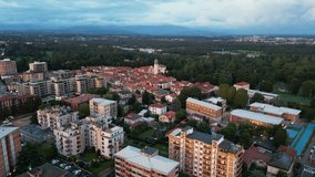 Drone video of Como city of Italy. It also shows lakes and coastal area