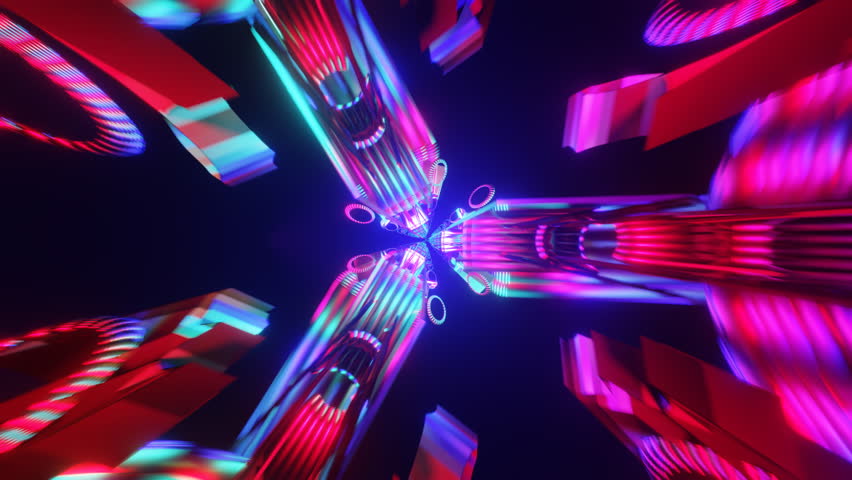 Abstract, multicolor, and neon visuals in a seamless VJ loop. Royalty-Free Stock Footage #1109863055