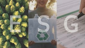 Collage of ESG ethical Save the planet earth nature forest tree, future growth go green people in Net zero waste SDGs Eco friendly world, carbon offsets price report KPI global low CO2 emission issues - Powered by Shutterstock - Get 15% off with code: PIKWIZARD15
