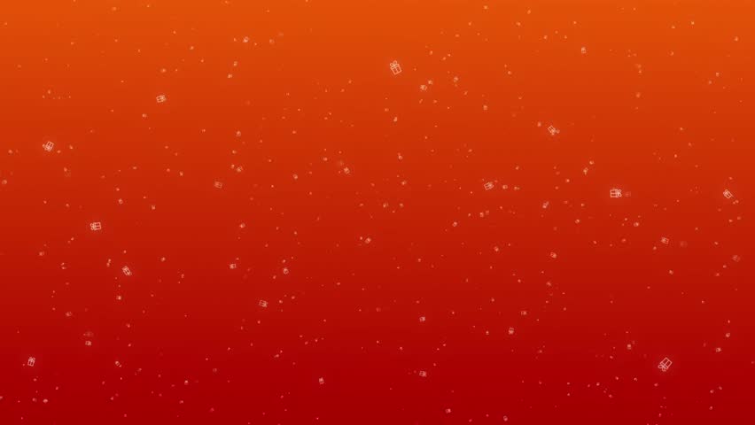On a orange gradient background, gift boxes painted with a white stroke fall. Animated background for the holiday, discounts, promotions and winnings. Royalty-Free Stock Footage #1109907585