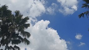 Time-lapse video of beautiful blue sky and clouds