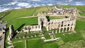 Whitby, Abbey,  7th-century, Christian, monastery,  Benedictine abbey, Whitby, Yorkshire, seaside, town  resort, fishing port, Whitby,  - Powered by Shutterstock - Get 15% off with code: PIKWIZARD15