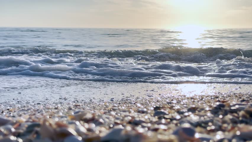 Beautiful seascape and tropical beach during sunset