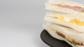 Sandwich set bread food, video clip