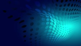 Abstract creative motion wavy circle pattern on glowing gradient blue background. Video animation Ultra HD 4k footage.