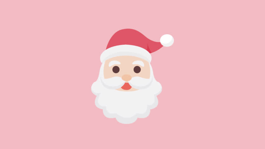 Santa clues for Merry Christmas cute Cartoon character flat design vector for greeting holiday in winter.